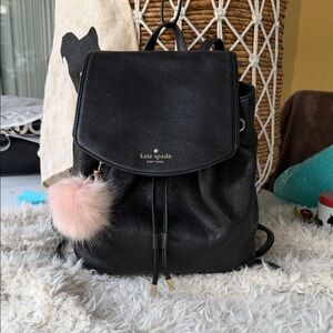 Kate Spade Mulberry Street small breezy backpack with Pink Charm